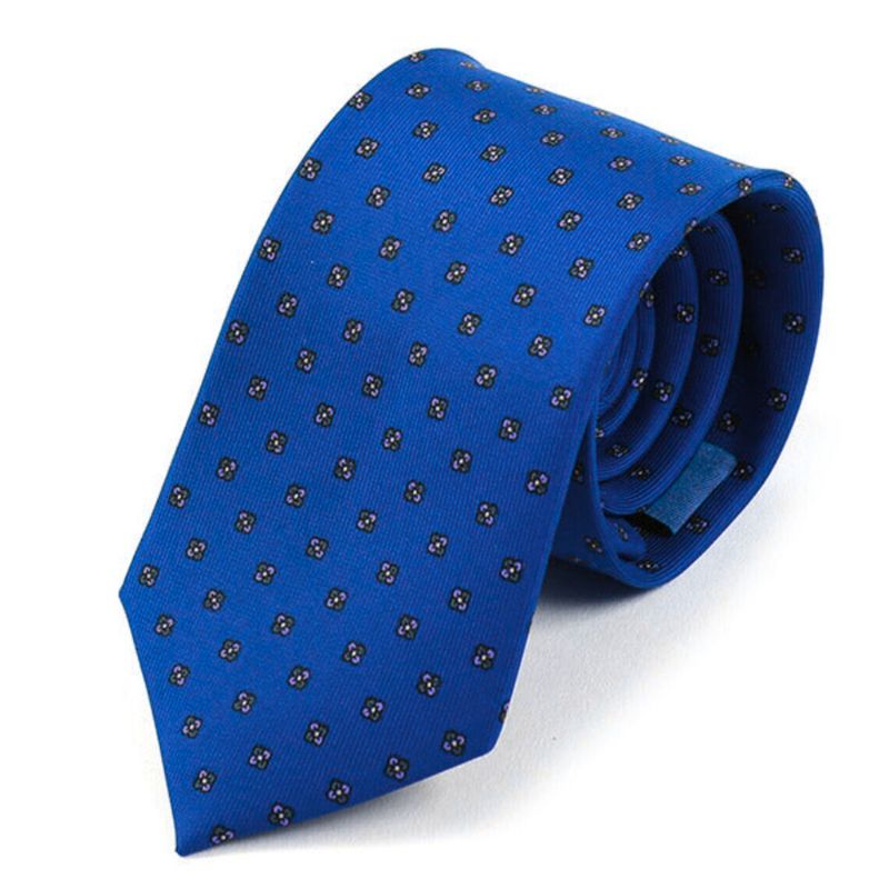 Tie Blue Oson Macclesfield Motif